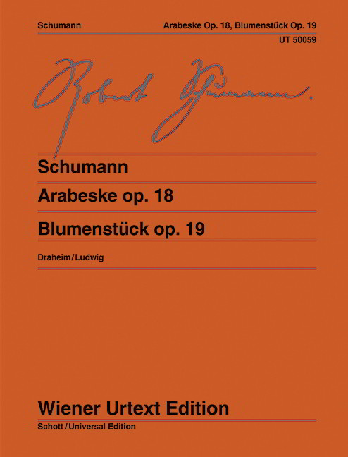 Schumann: Arabeske und Blumenstck Opus 18 & 19 for Piano published by Wiener Urtext
